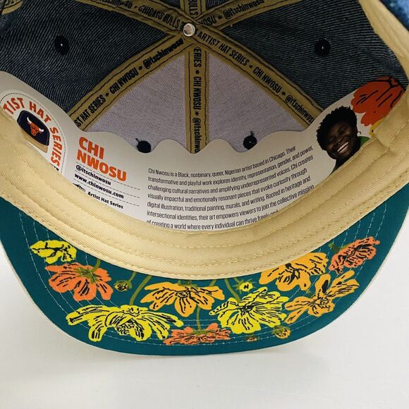 Chicago Bulls Artist Hat Series CHI NWOSU Strapback Floral Denim Cap SGA 1/20/24 - Picture 8 of 10